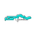Map of Gambia Vector Design Template.