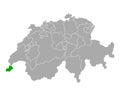 Map of Geneve in Switzerland