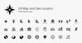 29 Map and Geo-location Pixel Perfect Icons