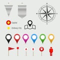 Map and Geography Infographics Elements. Vector Design Elements Set for You Design