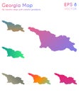 Map of Georgia with beautiful gradients.