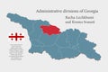 Map Georgia, Racha-Lechkhumi and Kvemo Svaneti