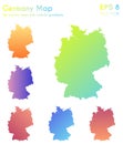 Map of Germany with beautiful gradients.
