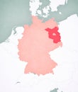 Map of Germany - Brandenburg Royalty Free Stock Photo