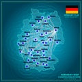 Germany map illustration. Vector