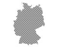 Map of Germany coarse meshed
