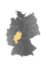 Map Germany Hesse Royalty Free Stock Photo