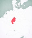 Map of Germany - Hesse Royalty Free Stock Photo