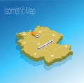 Map Germany isometric concept.