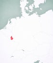 Map of Germany - Luxembourg Royalty Free Stock Photo