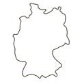 Map of Germany. Simple outline map vector illustration Royalty Free Stock Photo