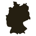 Map of Germany. Solid simple silhouette map vector illustration