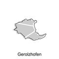 map of Gerolzhofen design template, geometric with outline illustration design Royalty Free Stock Photo
