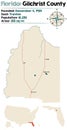 Map of Gilchrist County in Florida Royalty Free Stock Photo