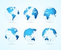 Map Globe Set. Vector Royalty Free Stock Photo