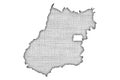 Map of Goias on old linen Royalty Free Stock Photo