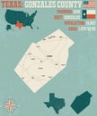 Map of Gonzales county in Texas Royalty Free Stock Photo