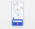 Map GPS navigation app ux ui concept, Mobile map application, Smartphone App search map navigation, Technology map, City gps