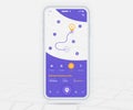 Map GPS navigation app ux ui concept, Mobile map application, Smartphone App search map navigation, Technology map, City navigate Royalty Free Stock Photo