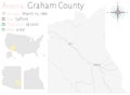 Map of Graham County in Arizona