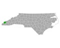Map of Graham in North Carolina