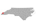 Map of Graham in North Carolina