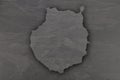 Map of Gran Canaria on dark slate Royalty Free Stock Photo