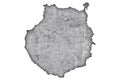 Map of Gran Canaria on weathered concrete Royalty Free Stock Photo