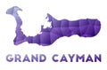 Map of Grand Cayman. Royalty Free Stock Photo