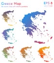 Map of Greece with beautiful gradients.