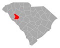 Map of Greenwood in South Carolina