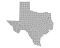 Map of Gregg in Texas Royalty Free Stock Photo