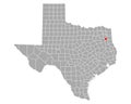 Map of Gregg in Texas Royalty Free Stock Photo