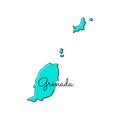 Map of Grenada Vector Design Template.