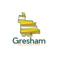 Map Of Gresham Oregon City United States Creative Logo