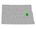 Map of Griggs in North Dakota Royalty Free Stock Photo
