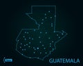 Map of Guatemala. Vector illustration. World map