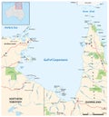 Map of the Gulf of Carpentaria in northern Australia Royalty Free Stock Photo
