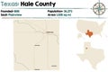 Map of Hale county in Texas