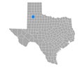 Map of Hale in Texas