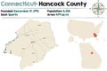 Map of Hancock County in Georgia