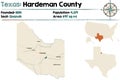Map of Hardeman county in Texas Royalty Free Stock Photo