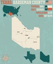 Map of Hardeman County in Texas Royalty Free Stock Photo