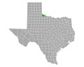 Map of Hardeman in Texas Royalty Free Stock Photo