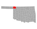 Map of Harper in Oklahoma