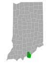 Map of Harrison in Indiana