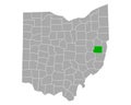 Map of Harrison in Ohio