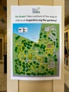 A map of Harry P. Leu Gardens a botanical garden in Orlando, Florida Royalty Free Stock Photo