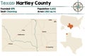 Map of Hartley county in Texas Royalty Free Stock Photo