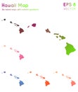 Map of Hawaii with beautiful gradients.
